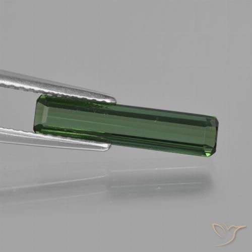 1.24ct Natürlicher Waldgrün Turmalin, Oktagonschliff, VS, Photo A