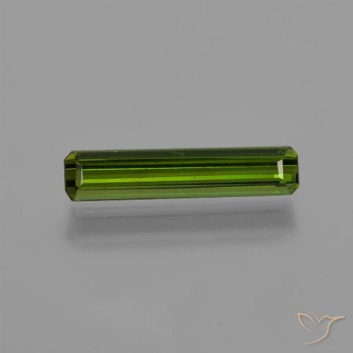 0.80ct Natürlicher Mittelgrün Turmalin, Smaragdschliff, VVS-VS