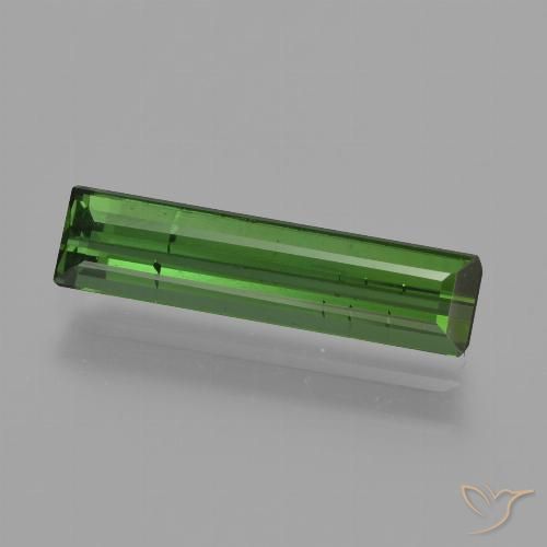 1.35ct Natürlicher Mittelgrün Turmalin, Smaragdschliff, VS-SI