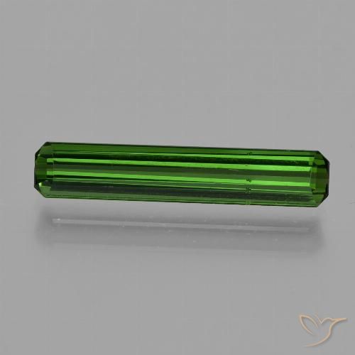 1.57ct Natürlicher dunkelgrün Turmalin, Smaragdschliff, VS