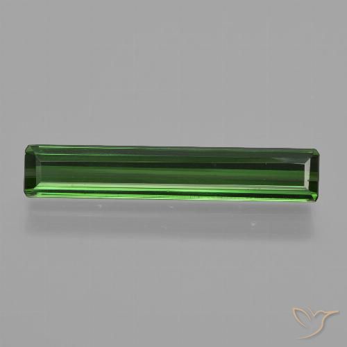 1.85ct Natürlicher Mittel-Dunkelgrün Turmalin, Smaragdschliff, VVS-VS