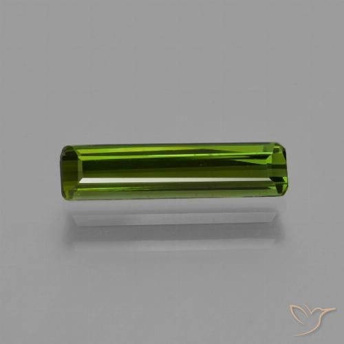 0.89ct Natürlicher Algengrün Turmalin, Smaragdschliff, VS