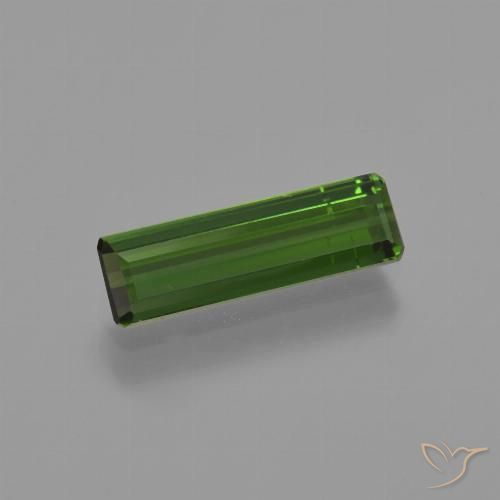 0.91ct Natürlicher tiefgrün Turmalin, Smaragdschliff, VS-SI