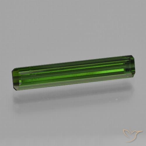 1.80ct Natürlicher Dunkles Erdgrün Turmalin, Smaragdschliff, VS