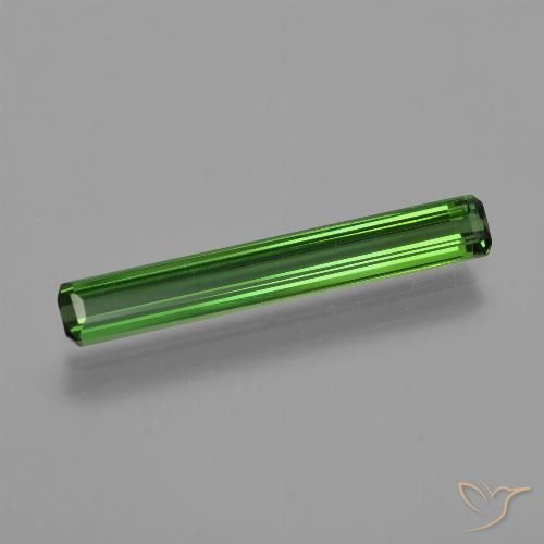 1.58ct Natürlicher Mittel-Dunkelgrün Turmalin, Smaragdschliff, VS