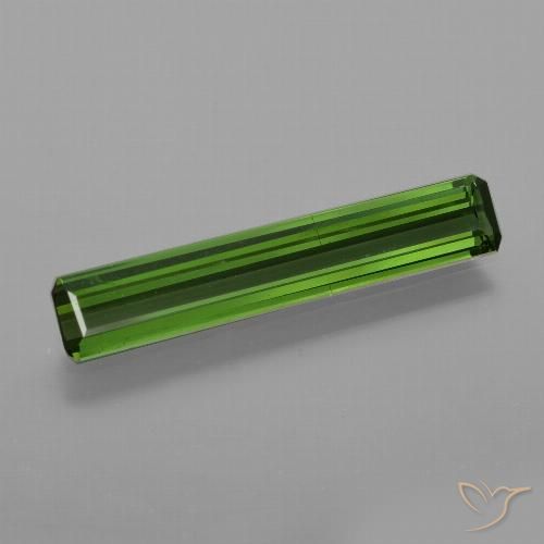 1.48ct Natürlicher Mittel-Dunkelgrün Turmalin, Smaragdschliff, VS