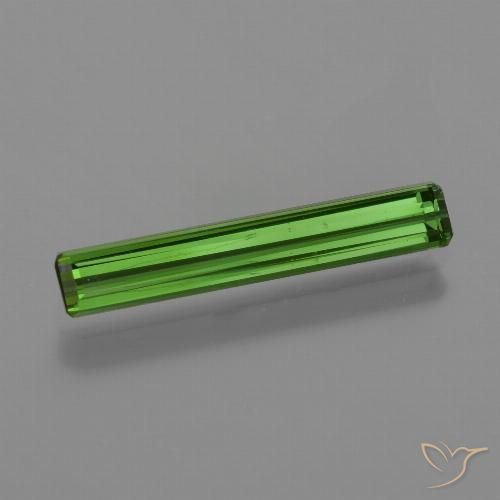 1.24ct Natürlicher Mittel-Dunkelgrün Turmalin, Smaragdschliff, VS