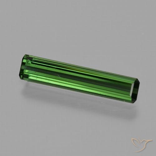 1.23ct Natürlicher Mittel-Dunkelgrün Turmalin, Smaragdschliff, VS