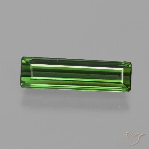 1.20ct Natürlicher dunkelgrün Turmalin, Smaragdschliff, VS