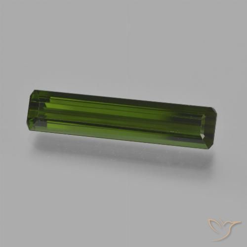 2.85ct Natürlicher dunkelgrün Turmalin, Smaragdschliff, VVS-VS