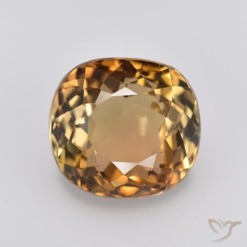 4.06ct Natürlicher Helles Zedernbraun Turmalin, Kissen, VVS