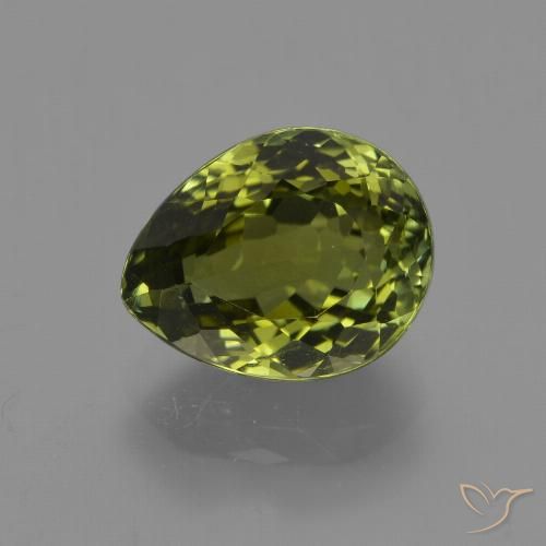 3.36ct Natürlicher tiefgrün Turmalin, Birnenform, VS