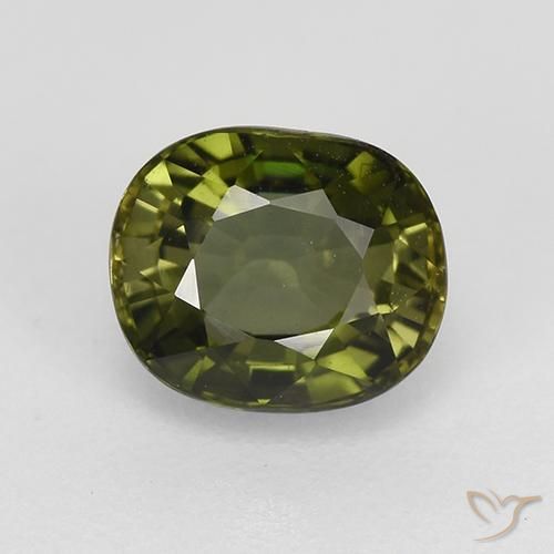 1.09ct Natürlicher Waldgrün Turmalin, Oval, VS