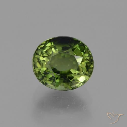 1.13ct Natürlicher tiefgrün Turmalin, Oval, VVS