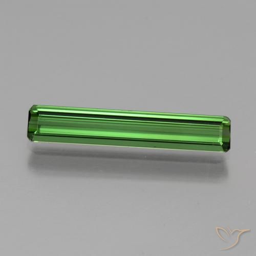 1.58ct Natürlicher Mittelgrün Turmalin, Smaragdschliff, VVS