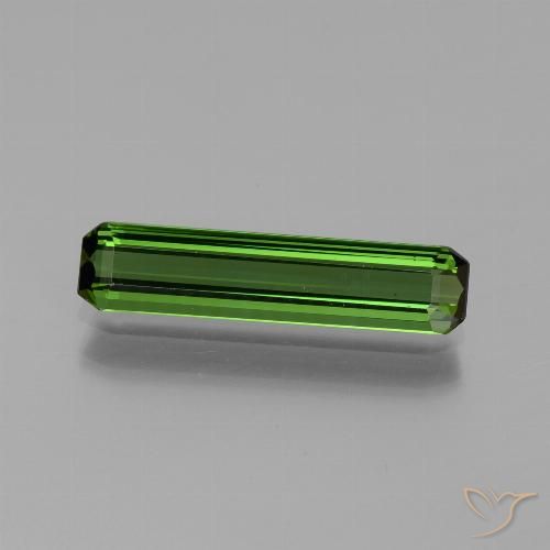 1.54ct Natürlicher Erdiges Grün Turmalin, Smaragdschliff, VVS-VS
