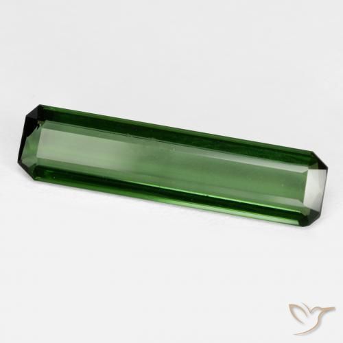 1.50ct Natürlicher Erdiges Grün Turmalin, Smaragdschliff, VS