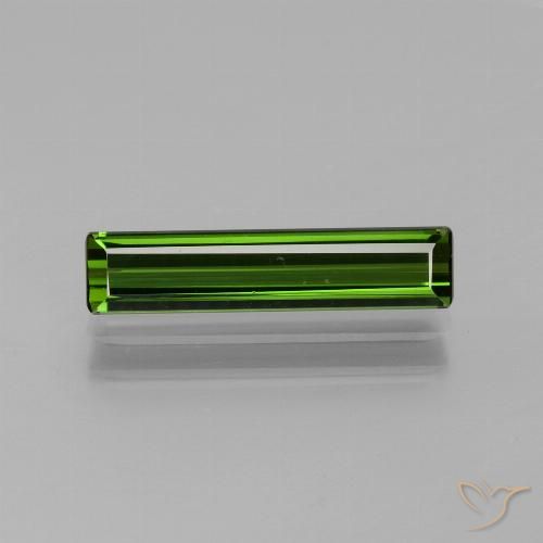 1.58ct Natürlicher dunkelgrün Turmalin, Smaragdschliff, VVS