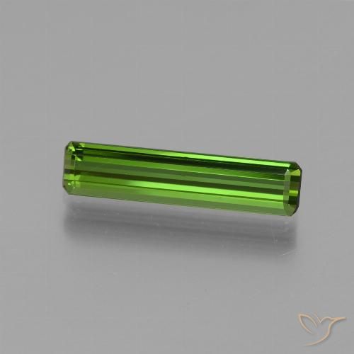 1.54ct Natürlicher Mittelgrün Turmalin, Smaragdschliff, VVS-VS