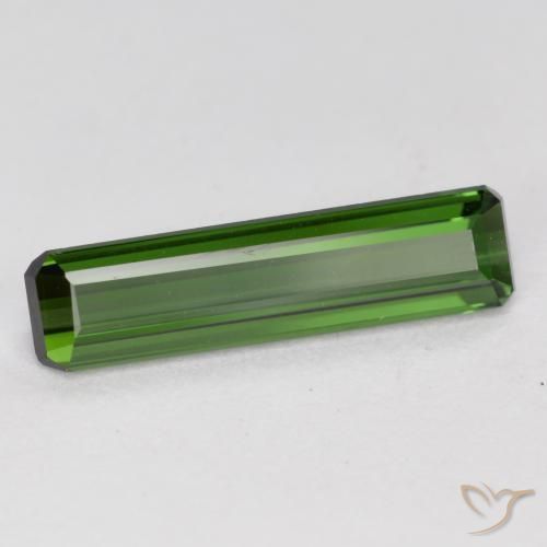 1.16ct Natürlicher Mittelgrün Turmalin, Smaragdschliff, VVS