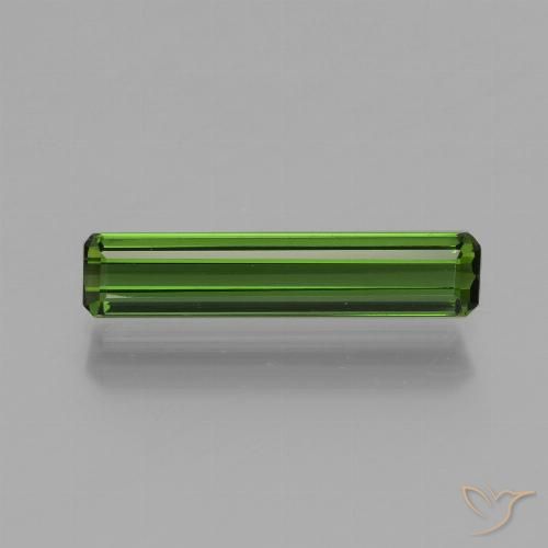 1.27ct Natürlicher dunkelgrün Turmalin, Smaragdschliff, VVS