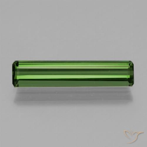 1.30ct Natürlicher dunkelgrün Turmalin, Smaragdschliff, VVS