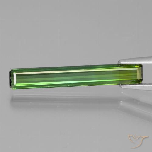 1.47ct Natürlicher Mittelgrün Turmalin, Oktagonschliff, VVS, Photo A