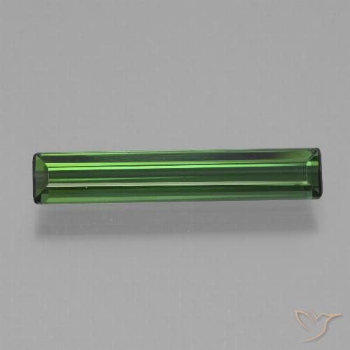 1.35ct Natürlicher Mittelgrün Turmalin, Smaragdschliff, VVS