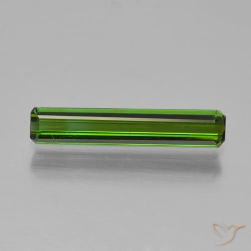 0.87ct Natürlicher dunkelgrün Turmalin, Smaragdschliff, VVS-VS