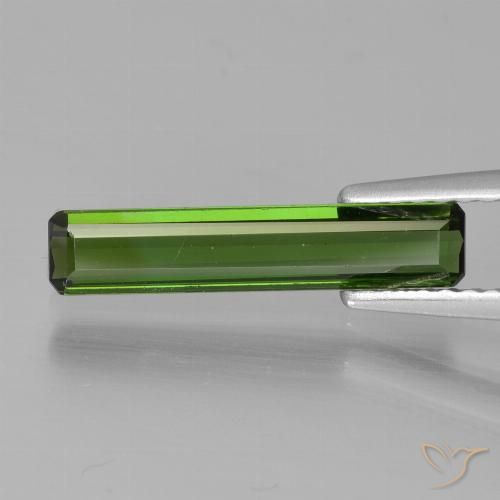 1.07ct Natürlicher dunkelgrün Turmalin, Smaragdschliff, VVS-VS