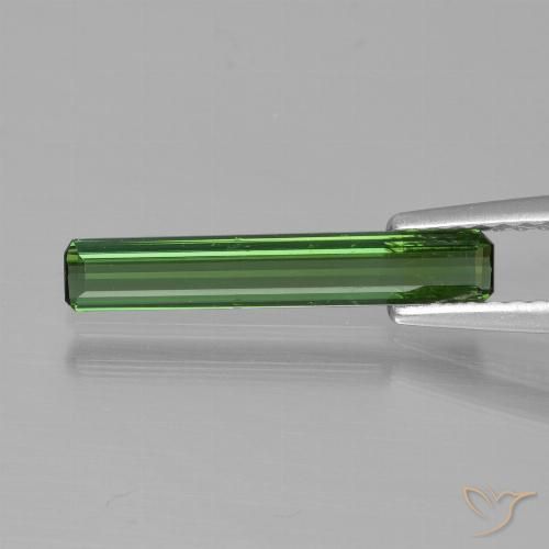 0.66ct Natürlicher Mittelgrün Turmalin, Smaragdschliff, VVS-VS