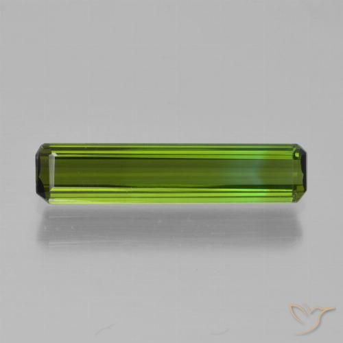 1.08ct Natürlicher Mittelgrün Turmalin, Smaragdschliff, VVS-VS