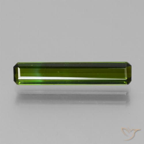 2.05ct Natürlicher Mittelgrün Turmalin, Smaragdschliff, VVS