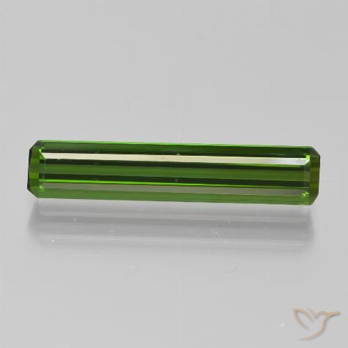 1.95ct Natürlicher Mittel-Dunkelgrün Turmalin, Smaragdschliff, VVS