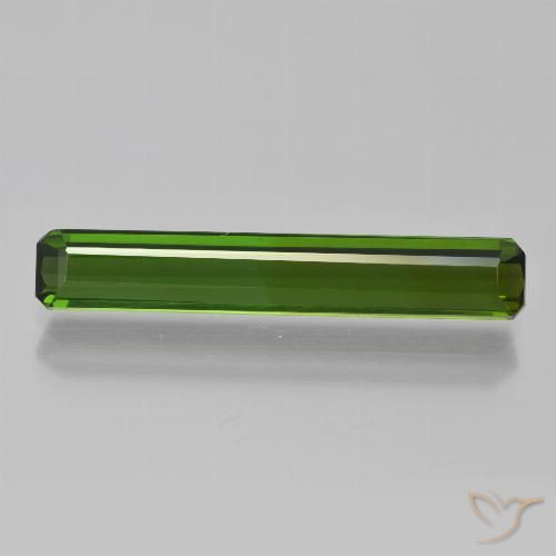 2.64ct Natürlicher dunkelgrün Turmalin, Smaragdschliff, VVS