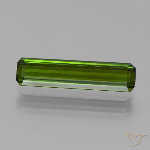 2.06ct Natürlicher dunkelgrün Turmalin, Smaragdschliff, VVS-VS