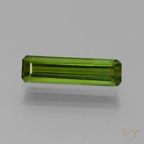 1.25ct Natürlicher dunkelgrün Turmalin, Smaragdschliff, VVS-VS