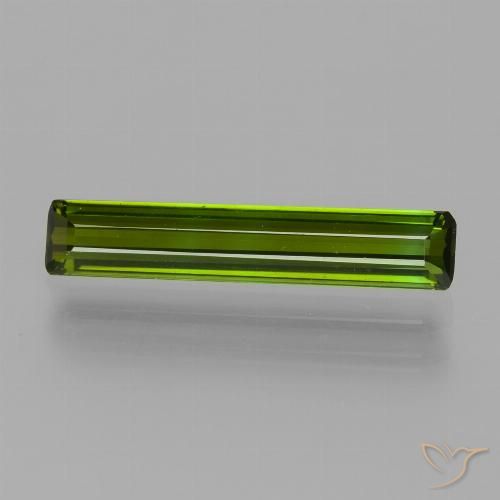 1.55ct Natürlicher Mittel-Dunkelgrün Turmalin, Smaragdschliff, VVS-VS