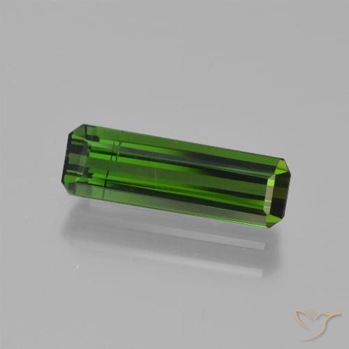 1.38ct Natürlicher Waldgrün Turmalin, Oktagonschliff, VS-SI, Photo A
