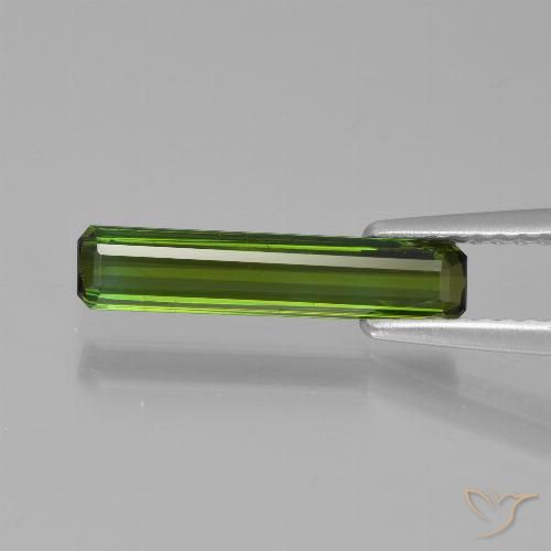 0.87ct Natürlicher Mittelgrün Turmalin, Smaragdschliff, VVS-VS