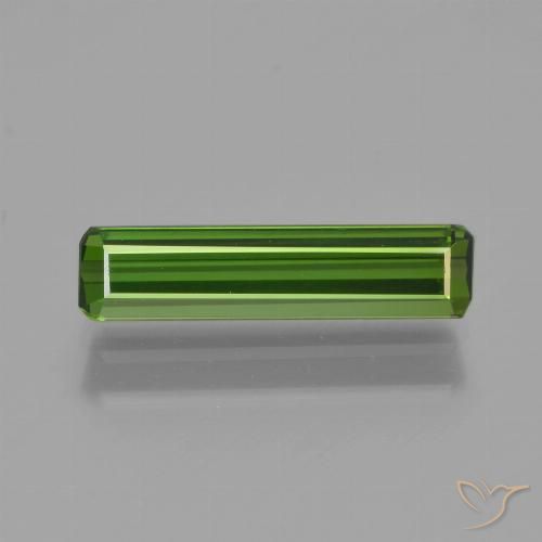 1.28ct Natürlicher dunkelgrün Turmalin, Smaragdschliff, VVS