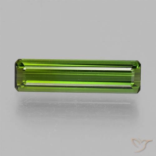 1.72ct Natürlicher Mittelgrün Turmalin, Smaragdschliff, VVS-VS