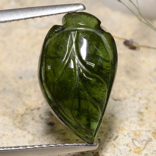 4.86ct Natürlicher Waldgrün Turmalin, Fantasie, Lichtdurchlässig