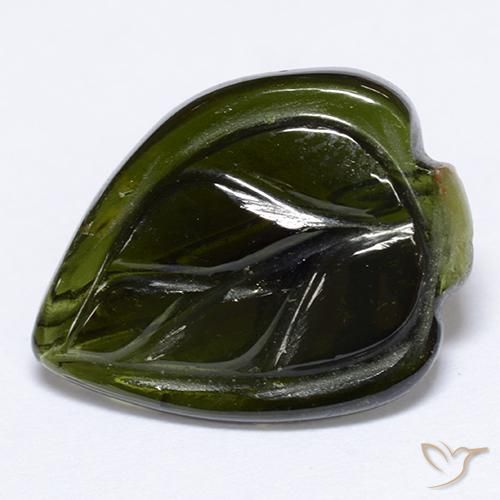 3.63ct Natürlicher tiefgrün Turmalin, Fantasie, Lichtdurchlässig