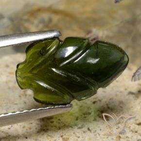 9,17 ctw natürlicher Waldgrün Turmalin, Blumen-Schliff, Lichtdurchlässig