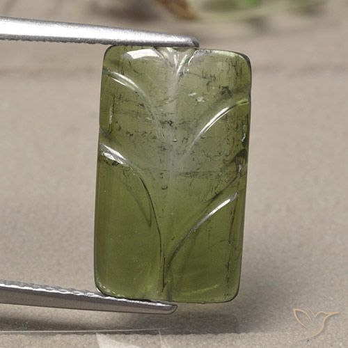 4.97ct Natürlicher hellgrün Turmalin, Blumen-Schliff, Lichtdurchlässig