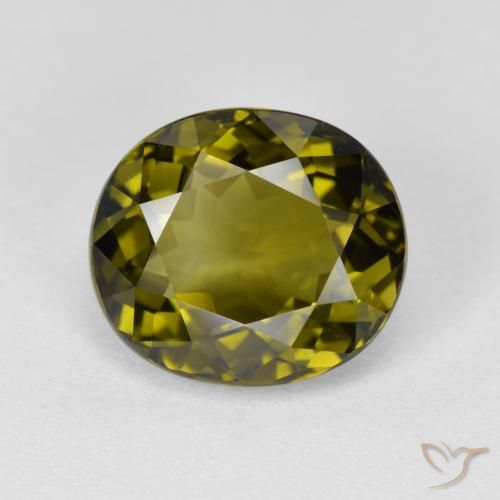 3.47ct Natürlicher tiefgrün Turmalin, Oval, VVS-VS