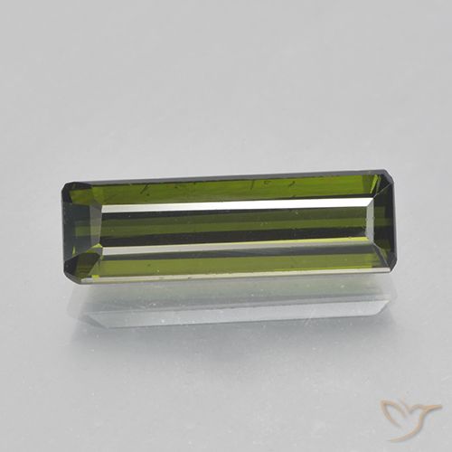 1.89ct Natürlicher Mittelgrün Turmalin, Smaragdschliff, VVS-VS