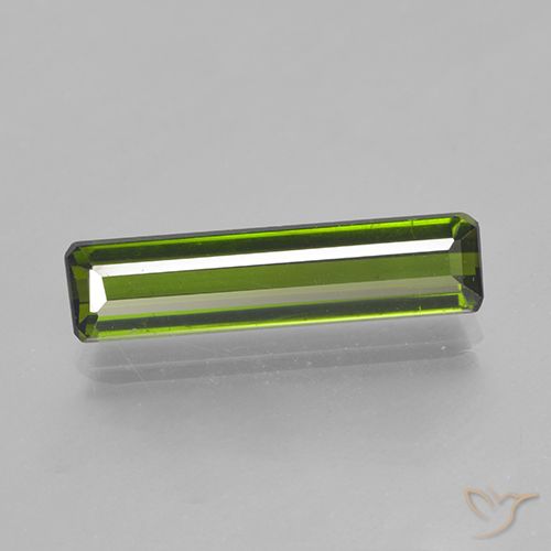 1.80ct Natürlicher Warmes Grün Turmalin, Smaragdschliff, VVS-VS
