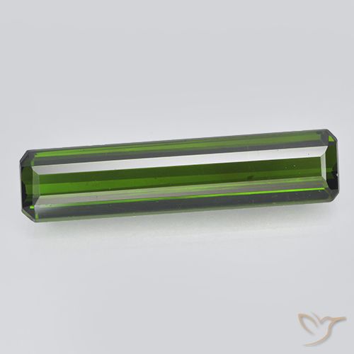 2.87ct Natürlicher tiefgrün Turmalin, Smaragdschliff, VVS-VS